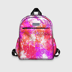 Детский рюкзак Разбрызганная красная краска - светлый фон, цвет: 3D-принт