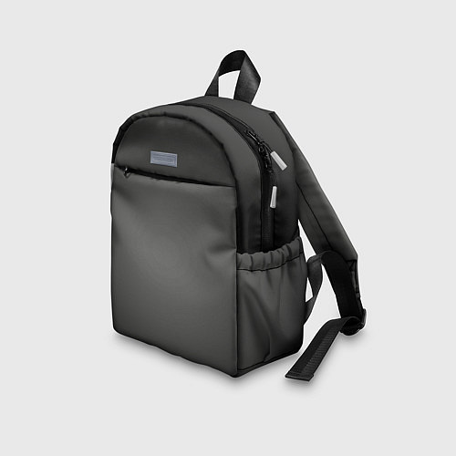 Детский рюкзак Серый, черный градиент / 3D-принт – фото 3