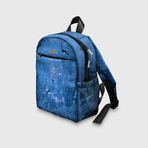 Детский рюкзак Тёмно-синяя абстрактная стена льда / 3D-принт – фото 3