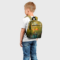 Детский рюкзак Весенне-осенний жёлтый туман и краски, цвет: 3D-принт — фото 2
