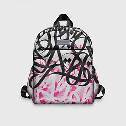 Детский рюкзак Черно-розовая каллиграфия