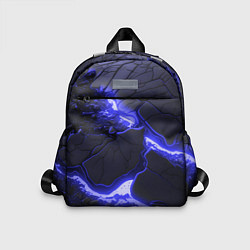 Детский рюкзак Красивая синяя неоновая лава, цвет: 3D-принт