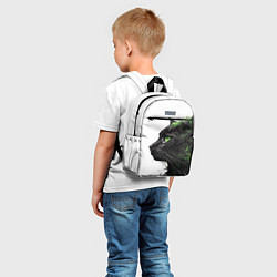 Детский рюкзак Кот с зелеными глазами, цвет: 3D-принт — фото 2