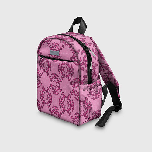 Детский рюкзак Розовая витиеватая загогулина / 3D-принт – фото 3