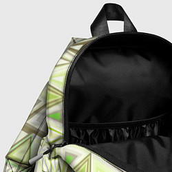 Детский рюкзак Геометрический светло-зелёный паттерн из треугольн, цвет: 3D-принт — фото 2