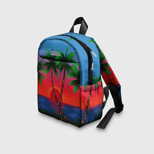 Детский рюкзак Пальмы и море / 3D-принт – фото 3