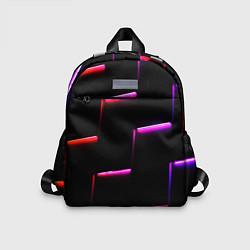 Детский рюкзак Неоновый надлом света, цвет: 3D-принт