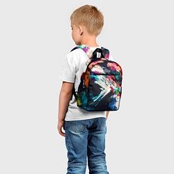 Детский рюкзак Разноцветные мазки краски, цвет: 3D-принт — фото 2