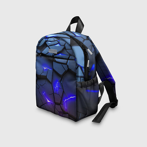 Детский рюкзак Светящаяся синяя лава / 3D-принт – фото 3