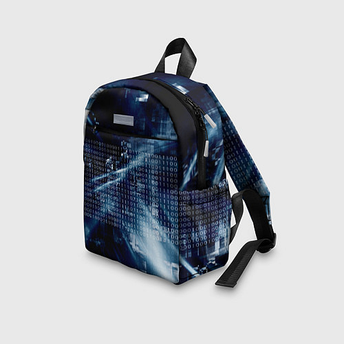 Детский рюкзак Тёмно-ледяной фон и бесконечный код / 3D-принт – фото 3