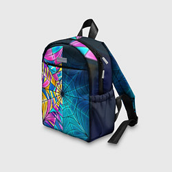 Детский рюкзак Уэнсдей - окно ночной витраж - текстура зерна, цвет: 3D-принт — фото 2