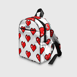 Детский рюкзак Сердца в стиле пиксель-арт, цвет: 3D-принт — фото 2