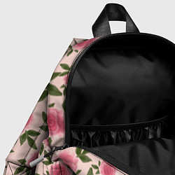 Детский рюкзак Акварельные розы на бежевом - паттерн, цвет: 3D-принт — фото 2
