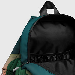 Детский рюкзак Абстрактные зелёные и розовые пластины, цвет: 3D-принт — фото 2