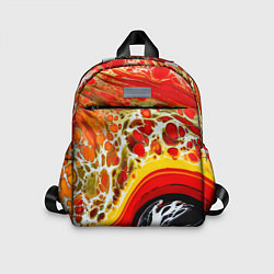 Детский рюкзак Брызги краски - красные, оранжевые разводы