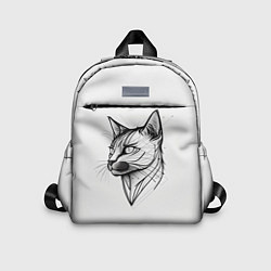 Детский рюкзак Арт белая кошка, цвет: 3D-принт