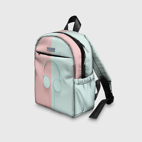 Детский рюкзак Наушники цвета морской волны / 3D-принт – фото 3