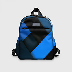Детский рюкзак Геометрия синие полосы, цвет: 3D-принт