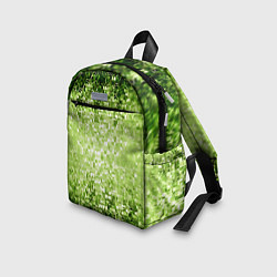 Детский рюкзак Геометрическое зелёное искажение в пространстве, цвет: 3D-принт — фото 2