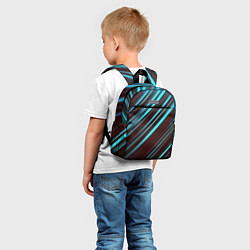 Детский рюкзак Stripes line neon color, цвет: 3D-принт — фото 2