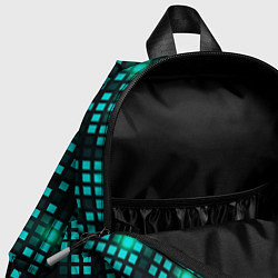 Детский рюкзак Светящиеся неоновые квадраты, цвет: 3D-принт — фото 2