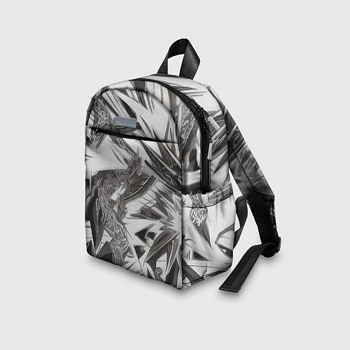 Детский рюкзак Взрыв черно-белой звезды / 3D-принт – фото 3