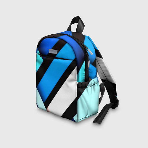 Детский рюкзак Спортивная геометрия из полос / 3D-принт – фото 3