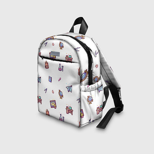 Детский рюкзак Паттерн - школа / 3D-принт – фото 3