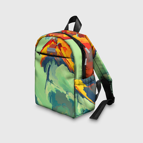 Детский рюкзак Абстракция горы на закате / 3D-принт – фото 3