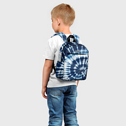 Детский рюкзак Эффект тай дай - размытый синий узор, цвет: 3D-принт — фото 2