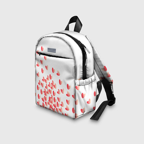 Детский рюкзак Падающие сердечки / 3D-принт – фото 3