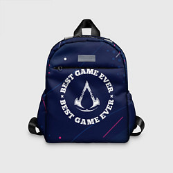 Детский рюкзак Символ Assassins Creed и надпись best game ever, цвет: 3D-принт