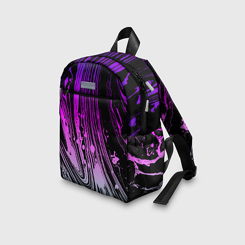 Детский рюкзак Неоновые цвета брызги краски гранжевая текстура / 3D-принт – фото 3