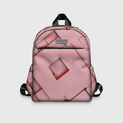 Детский рюкзак Розовые абстрактные перемешанные фигуры, цвет: 3D-принт