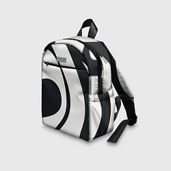 Детский рюкзак Черная абстракция из фигур, цвет: 3D-принт — фото 2