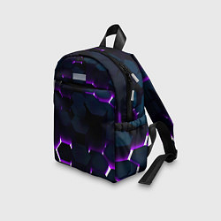 Детский рюкзак Неоновые соты с подсветкой, цвет: 3D-принт — фото 2