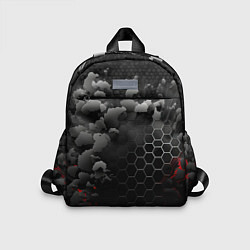 Детский рюкзак Взрыл черных плит и обломки, цвет: 3D-принт