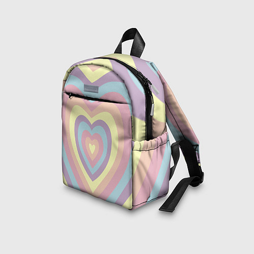 Детский рюкзак Сердца пастельные оттенки / 3D-принт – фото 3