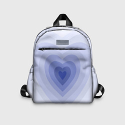 Детский рюкзак Голубое сердце градиент, цвет: 3D-принт