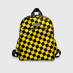 Детский рюкзак Черно-желтая мелкая клетка, цвет: 3D-принт