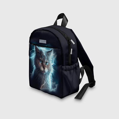 Детский рюкзак Котик с молниями / 3D-принт – фото 3