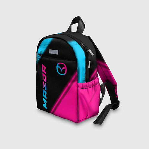 Детский рюкзак Mazda - neon gradient: надпись, символ / 3D-принт – фото 3