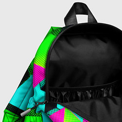 Детский рюкзак Неоновые светящиеся кубики, цвет: 3D-принт — фото 2
