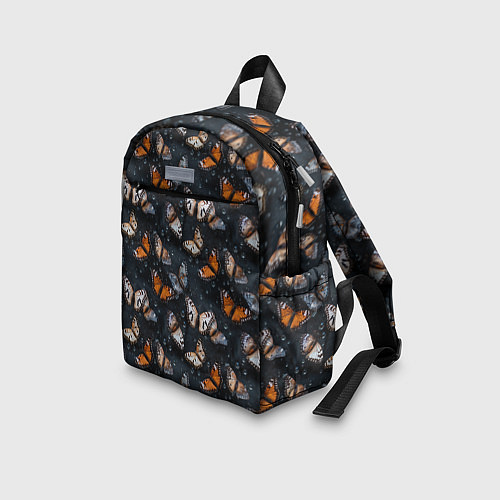 Детский рюкзак Бабочки и капли - паттерн / 3D-принт – фото 3