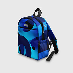 Детский рюкзак Синие линии в виде узоров, цвет: 3D-принт — фото 2
