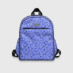 Детский рюкзак Незабудки цветочный паттерн на темном фоне, цвет: 3D-принт