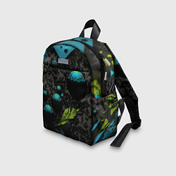 Детский рюкзак Зеленые абстрактные листья, цвет: 3D-принт — фото 2