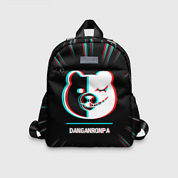 Детский рюкзак Символ Danganronpa в стиле glitch на темном фоне, цвет: 3D-принт