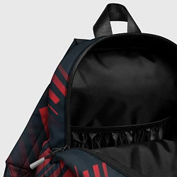 Детский рюкзак Красный символ Death Stranding на темном фоне со с, цвет: 3D-принт — фото 2