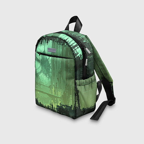 Детский рюкзак Пиксельный киберпанк пейзаж иллюстрация / 3D-принт – фото 3
